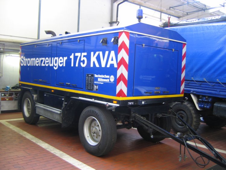 Das 175kVA Aggregat der Fachgruppe Elektroversorgung